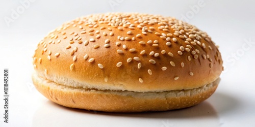 Burger bun close-up with sesame seeds, bun, bread, sesame seeds, food, hamburger, sandwich, snack, gourmet, bakery, fresh