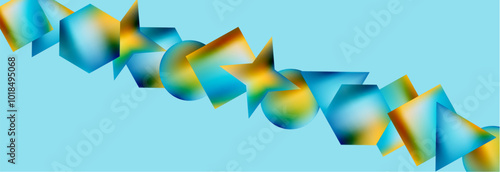 Fluid color geometric shapes abstract background. Vector Illustration For Wallpaper, Banner, Background, Card, Book Illustration, landing page