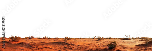 Australian Outback landscape isolated on transparent or white background, png