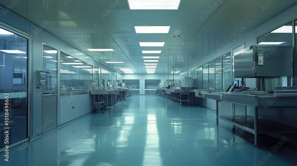A modern, clean laboratory interior showcasing sleek design and bright lighting, ideal for scientific research and experimentation. A modern, clean laboratory interior showcasing sleek design and bright lighting, ideal for scientific research and experimentation.