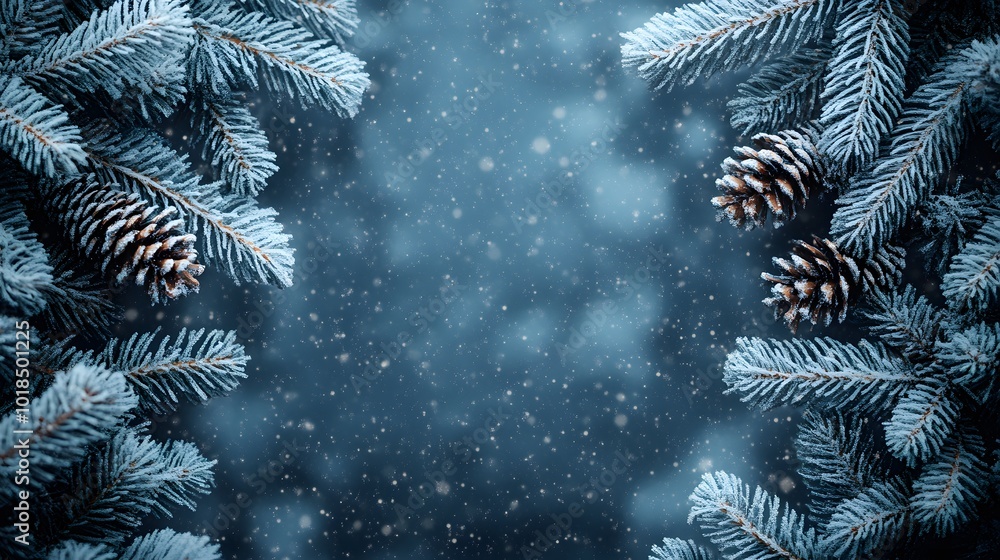 Winter blurred bokeh effect background with Snowflakes and Frosty Pine Trees – Blue Textured Background wallpaper and Snowfall Holiday copyspace Backdrop Winter blurred bokeh effect background with Snowflakes and Frosty Pine Trees – Blue Textured Background wallpaper and Snowfall Holiday copyspace Backdrop