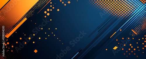 Flat colorful pattern with simple geometric shapes on a white background.