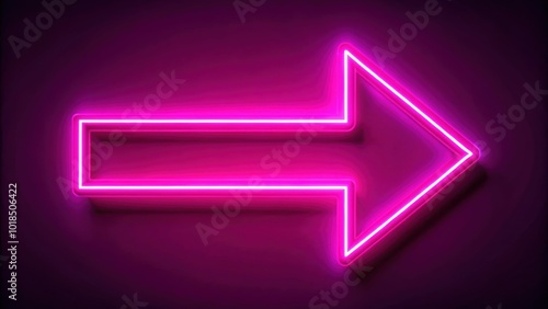 Glowing neon light traffic directional arrow sign in pink, direction, traffic, arrow, road, direction indicators, glowing, neon, light