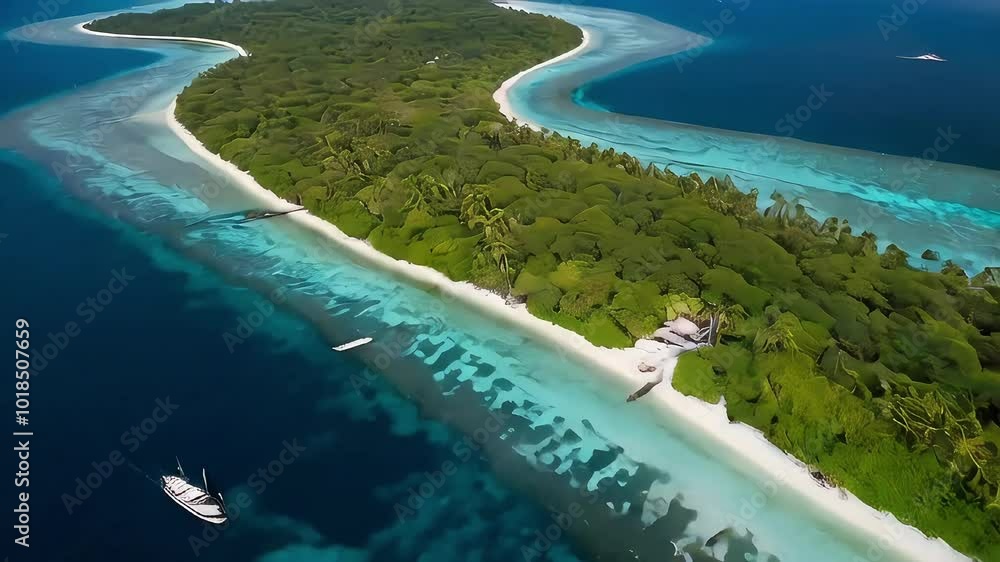 bird view tropical island from the sea bird view tropical island from the sea