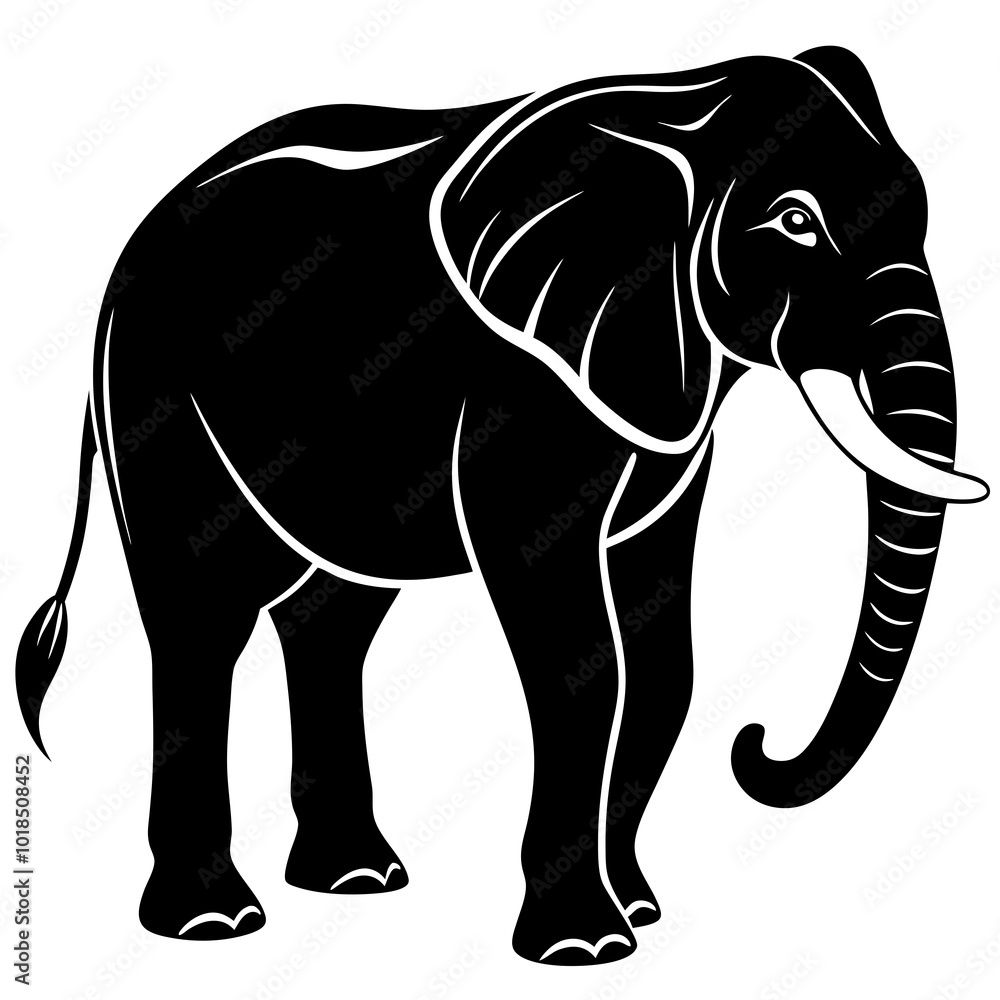 Elephant silhouette vector illustration Elephant silhouette vector illustration