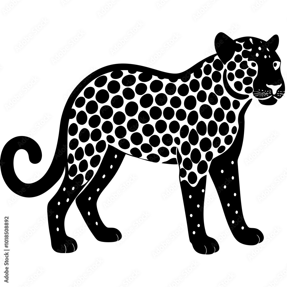 Leopard silhouette vector illustration Leopard silhouette vector illustration