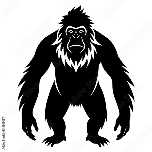  Orangutan silhouette vector illustration Orangutan silhouette vector illustration