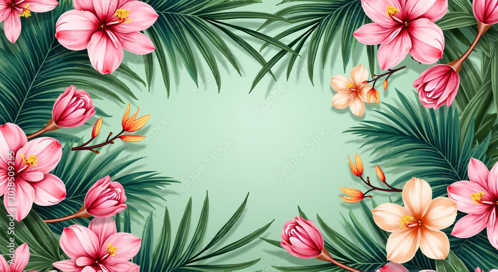 Fototapeta premium flowers frame