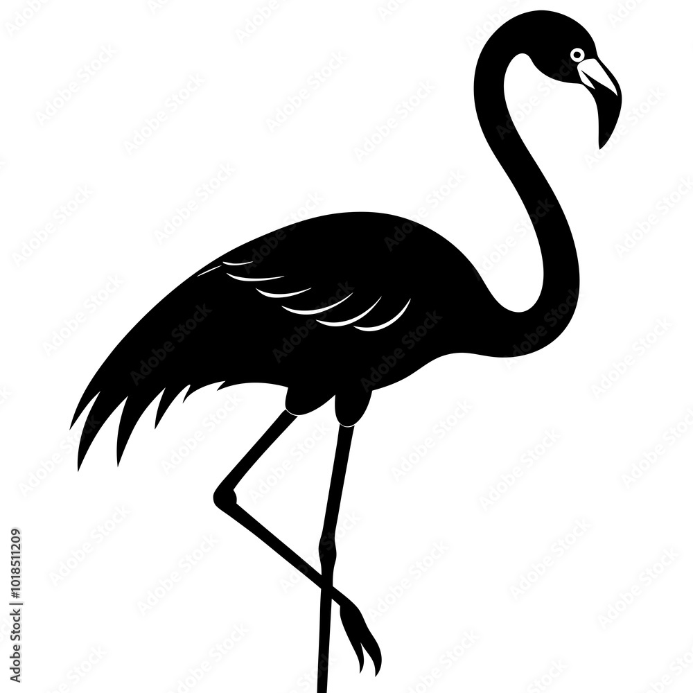 Flamingo silhouette vector illustration Flamingo silhouette vector illustration
