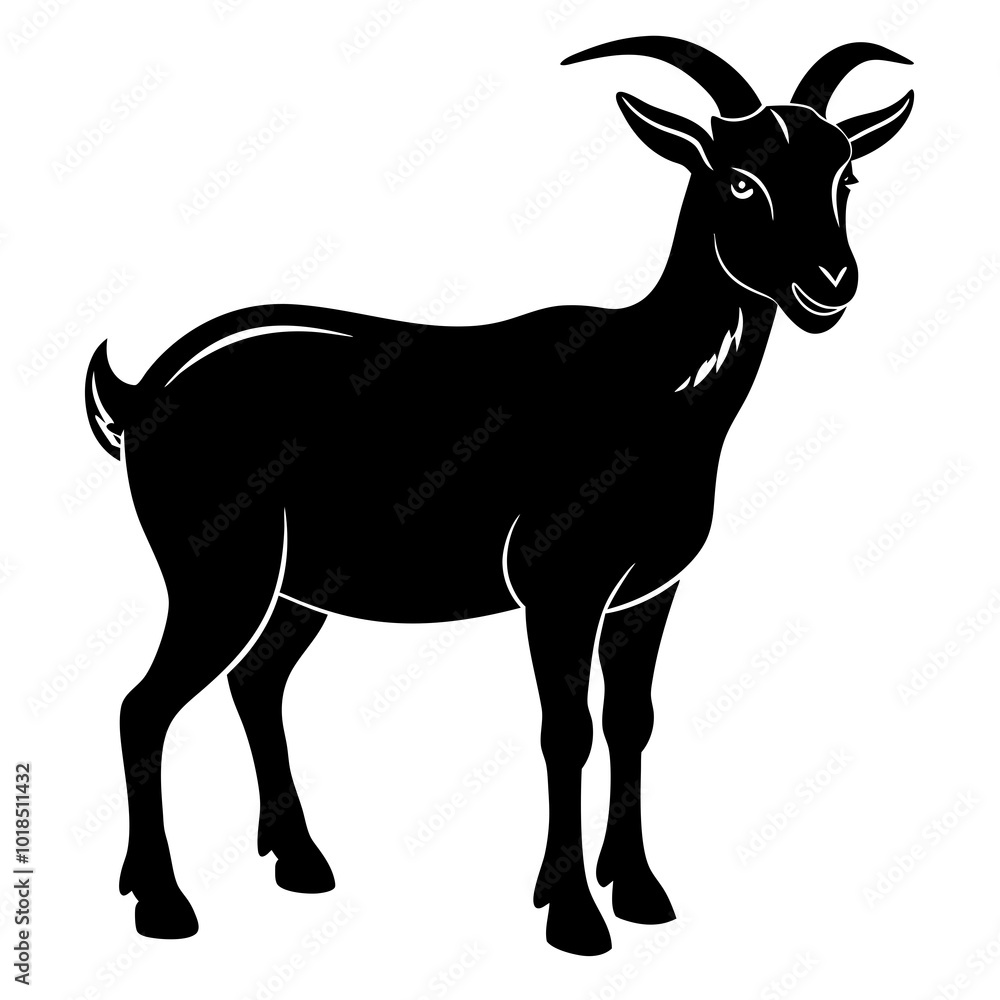 Goat silhouette vector illustration Goat silhouette vector illustration