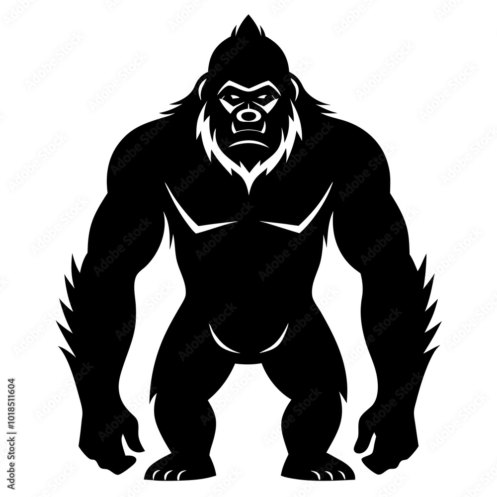 Gorilla silhouette vector illustration Gorilla silhouette vector illustration