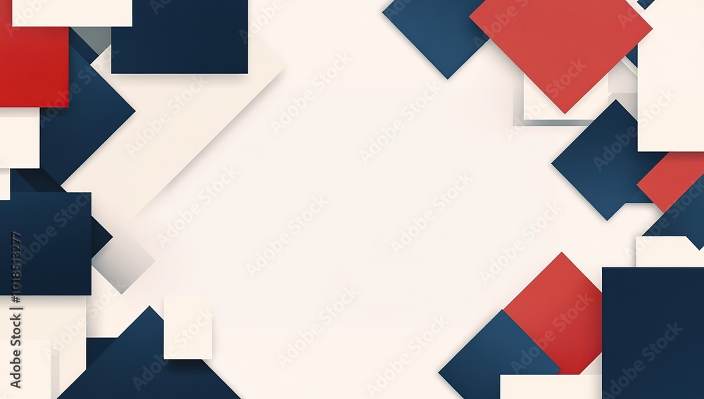 Abstract geometric background with red and blue squares, copy space Abstract geometric background with red and blue squares, copy space