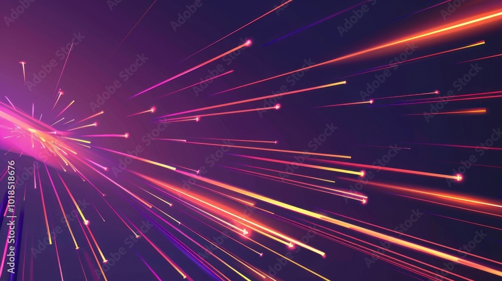 Obraz premium Abstract Background with Neon Lights