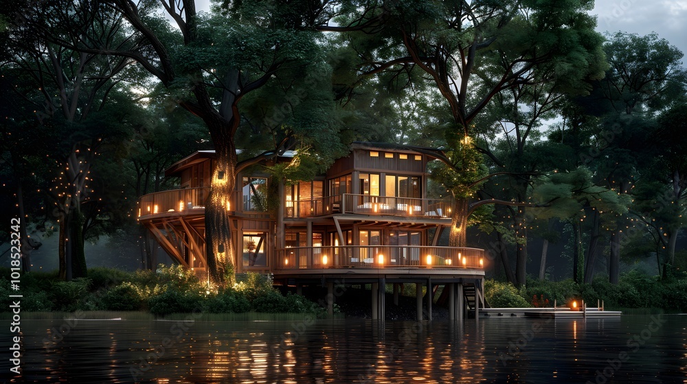 Modern Treehouse in Serene Natural Setting Modern Treehouse in Serene Natural Setting