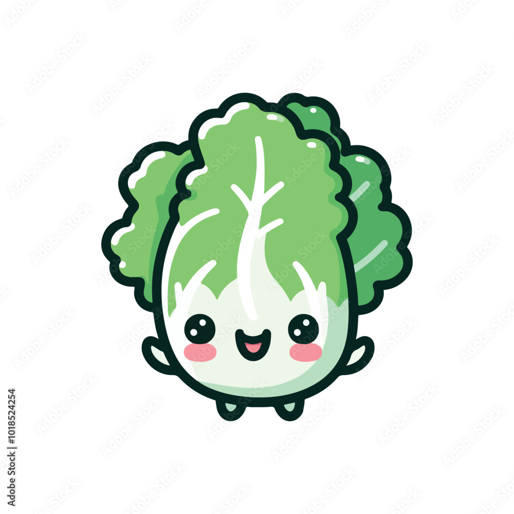 kawaii Lettuce vector
