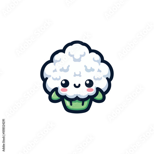 kawaii Cauliflower vector
