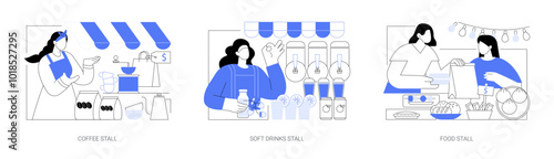 Micro business isolated cartoon vector illustrations se