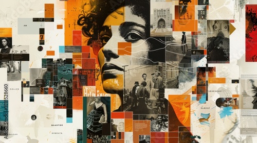 Produce a collage-style infographic about the history of art movements