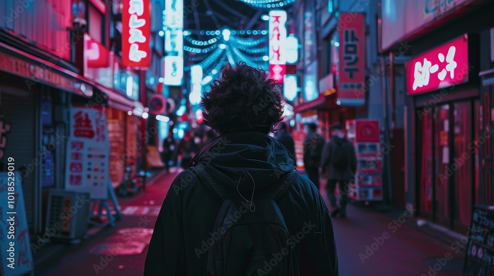 Cyberpunk Tokyo Streetscape at Twilight Cyberpunk Tokyo Streetscape at Twilight