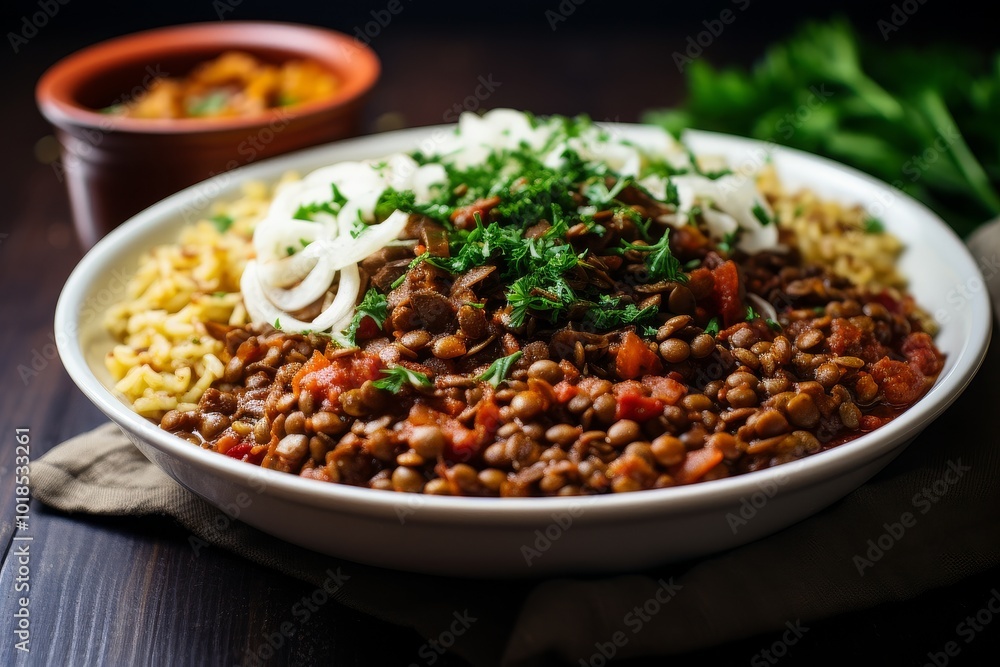 Savory Egyptian Koshari Feast Savory Egyptian Koshari Feast