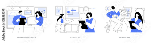 Art gallery isolated cartoon vector illustrations se