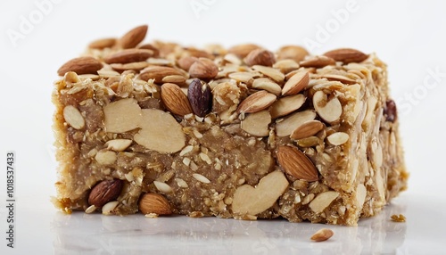 Peanut jaggery chikki or bar using groundnut or shengdana with gur  photo