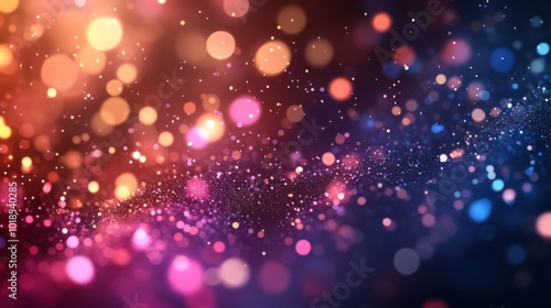 Glittering confetti swirl, New Year Eve background, sparkling lights, vibrant motion, festive energy.