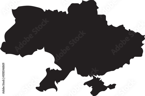 Ukraine map on white background vector
