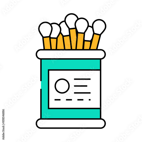 cotton swabs hygiene line icon vector. cotton swabs hygiene sign. isolated symbol illustration