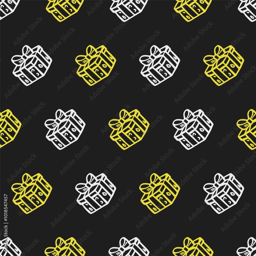 Seamless Christmas gifts vector pattern for festive design Seamless Christmas gifts vector pattern for festive design