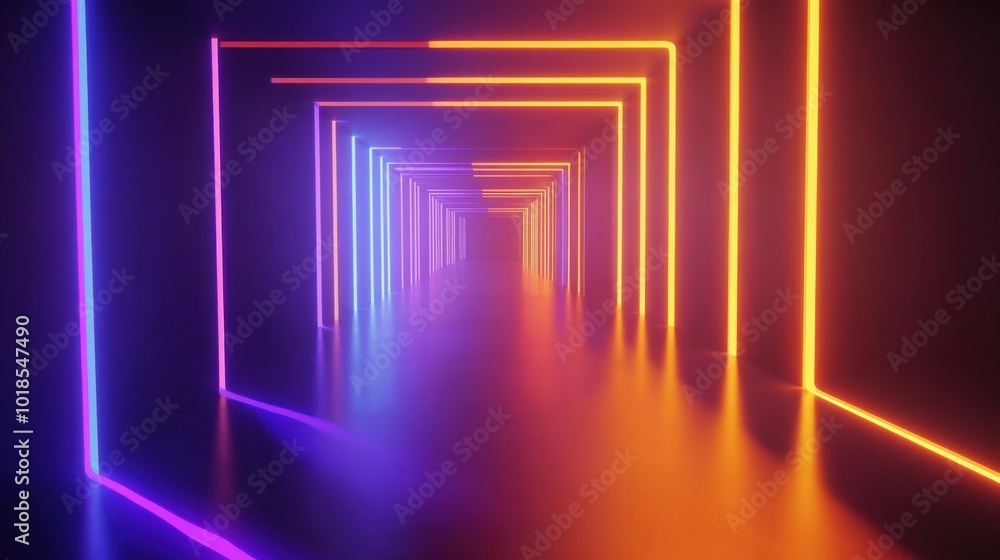 Neon Light Tunnel Neon Light Tunnel