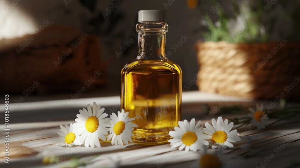 Chamomile Essential Oil Bottle Chamomile Essential Oil Bottle