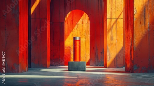 Craft a neo brutalism inspired advertising campaign for a bold, new energy drink