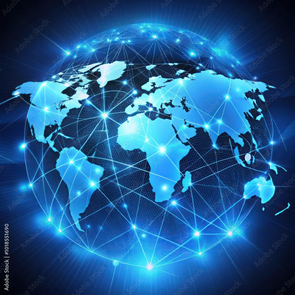 Abstract Digital Network Sphere Abstract Digital Network Sphere