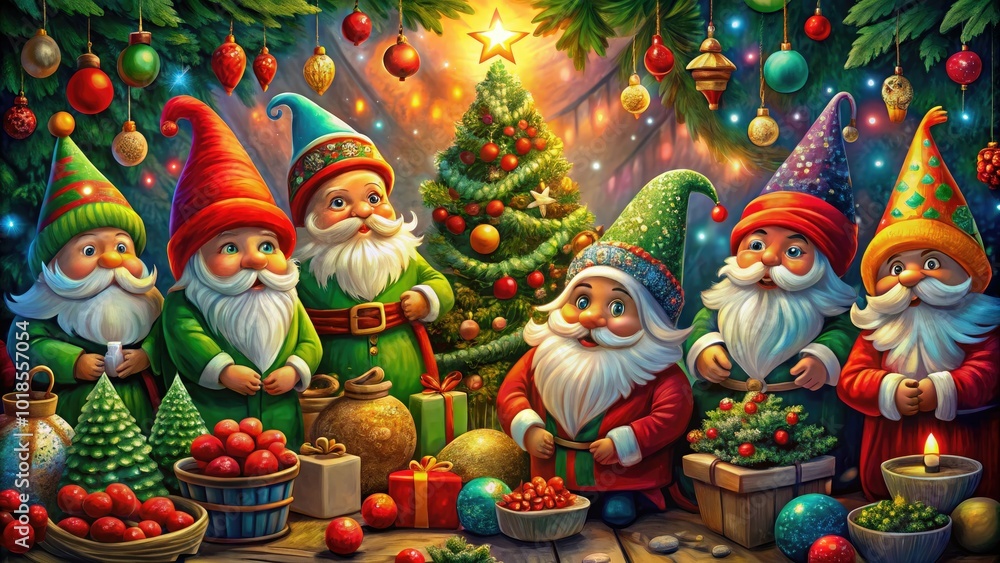 Playful gnomes, accented with holiday elements, bring a whimsical touch to your décor, radiating seasonal cheer and warmth, perfect for festive celebrations this Christmas. Playful gnomes, accented with holiday elements, bring a whimsical touch to your décor, radiating seasonal cheer and warmth, perfect for festive celebrations this Christmas.