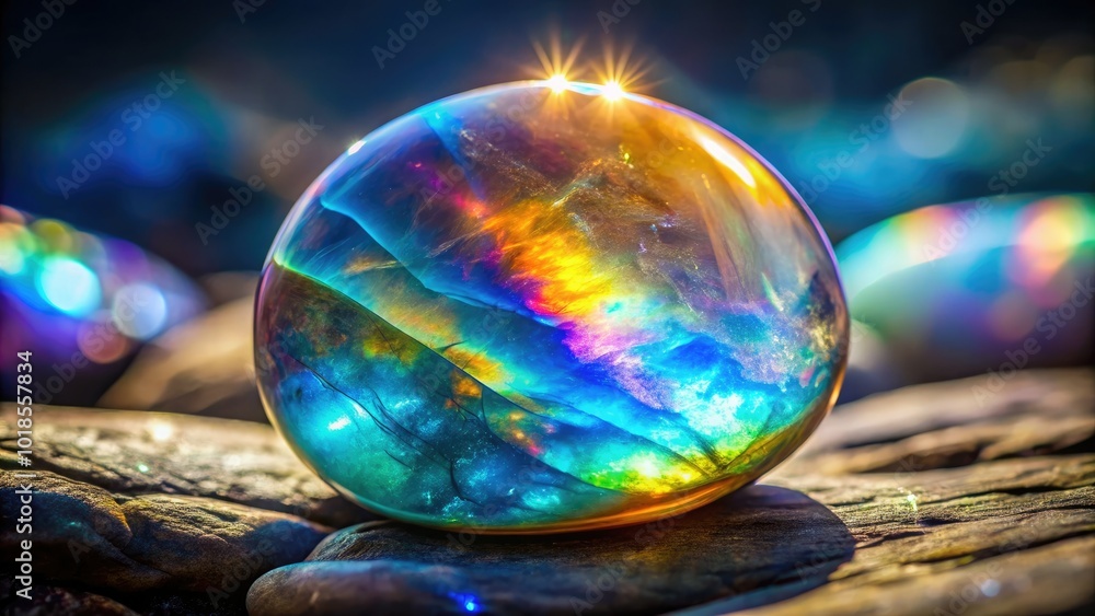 Radiant moonstone showcasing iridescent rainbow hues, revealing its natural beauty and distinct patterns that captivate the eye with enchanting elegance and charm. Radiant moonstone showcasing iridescent rainbow hues, revealing its natural beauty and distinct patterns that captivate the eye with enchanting elegance and charm.