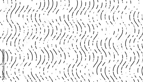 Wavy grunge pattern. Dynamic effect of lines. Black isolated on white background. Easily recoloured at your discretion. Fully editable vector element. Vector Format Illustration 