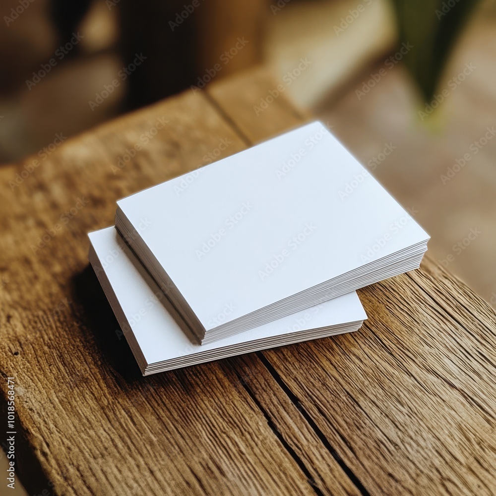 Blank notepads stacked on a wooden surface, ideal for notes, sketches, or brainstorming ideas in a creative workspace. Blank notepads stacked on a wooden surface, ideal for notes, sketches, or brainstorming ideas in a creative workspace.