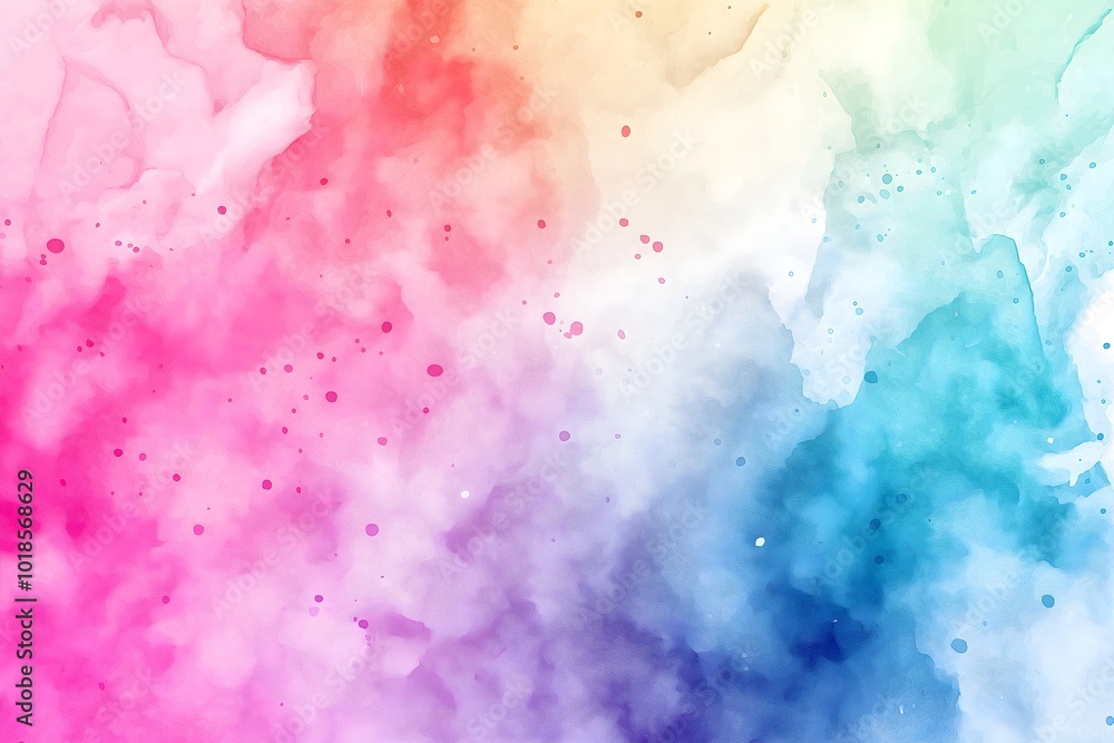 Fototapeta premium A Vibrant Watercolor Splash Background in Soft Pastel Tones, Blending Seamlessly With a Textured Paper Surface Texture for Background, for Work or Design, High Resolution Wallpaper or Background
