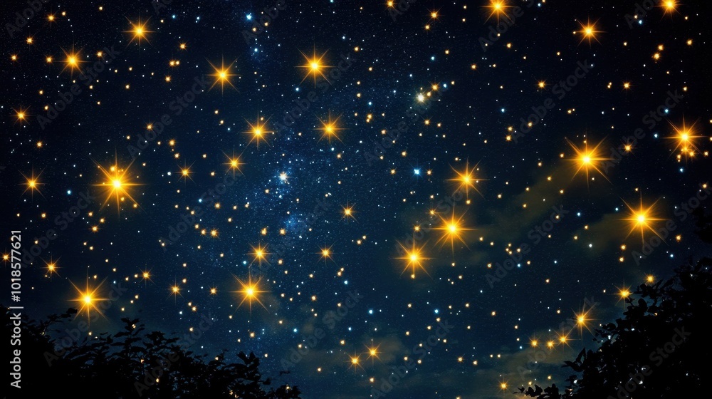 Bright stars scattered across a deep, dark night sky, illuminating the cosmos in a spectacular celestial display that inspires awe and tranquility. Bright stars scattered across a deep, dark night sky, illuminating the cosmos in a spectacular celestial display that inspires awe and tranquility.