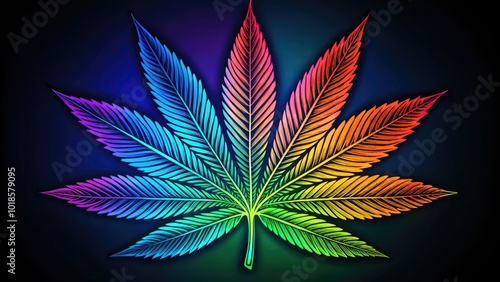 Detailed outline illustration of a cannabis leaf, perfect for coloring or various artistic projects, offering intricate patterns and designs to enhance creative expression.