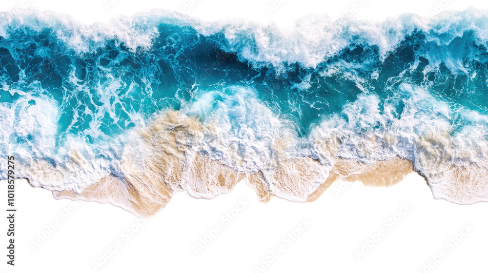 Sea waves from the air transparent background Sea waves from the air transparent background