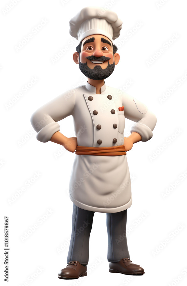 PNG Cartoon chef white background portrait. PNG Cartoon chef white background portrait.