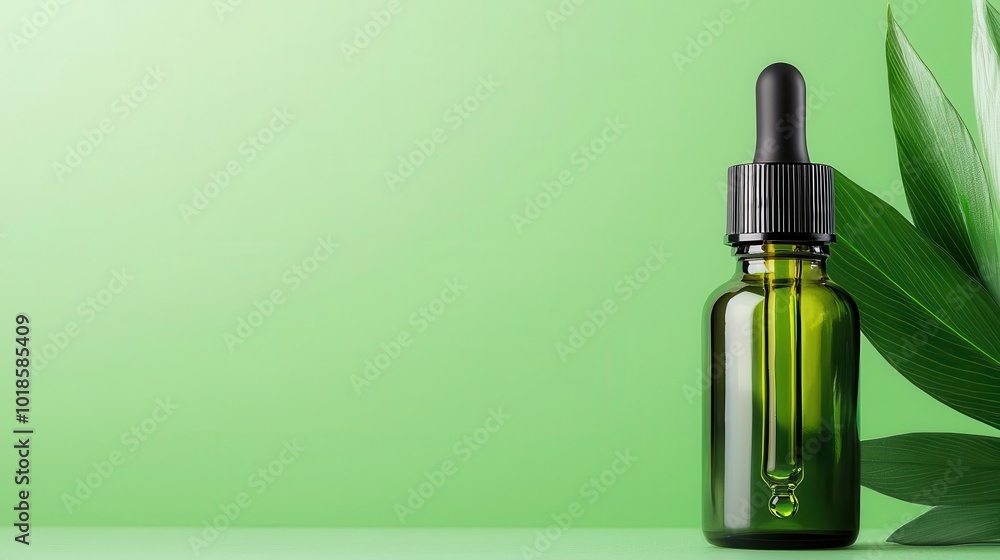 Hair oil in glass dropper bottle with compostable label, sustainable beauty, eco-friendly packaging innovation Hair oil in glass dropper bottle with compostable label, sustainable beauty, eco-friendly packaging innovation