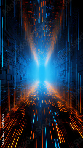 Flowing tech data with futuristic vibes