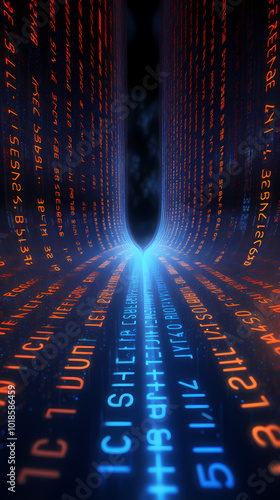 Flowing tech data with futuristic vibes