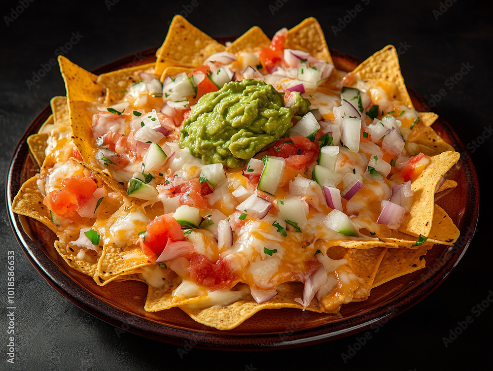 nachos with guacamole and salsa nachos with guacamole and salsa