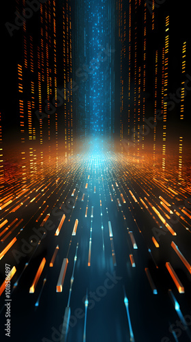 Flowing tech data with futuristic vibes