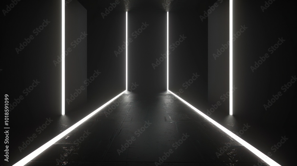 Abstract Neon Light Corridor Abstract Neon Light Corridor
