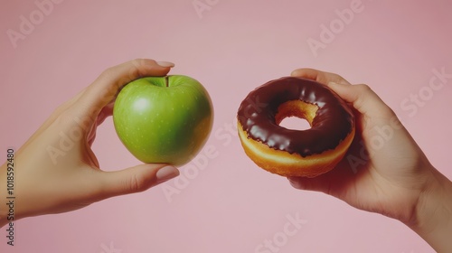 Healthy Choice: Apple vs. Donut